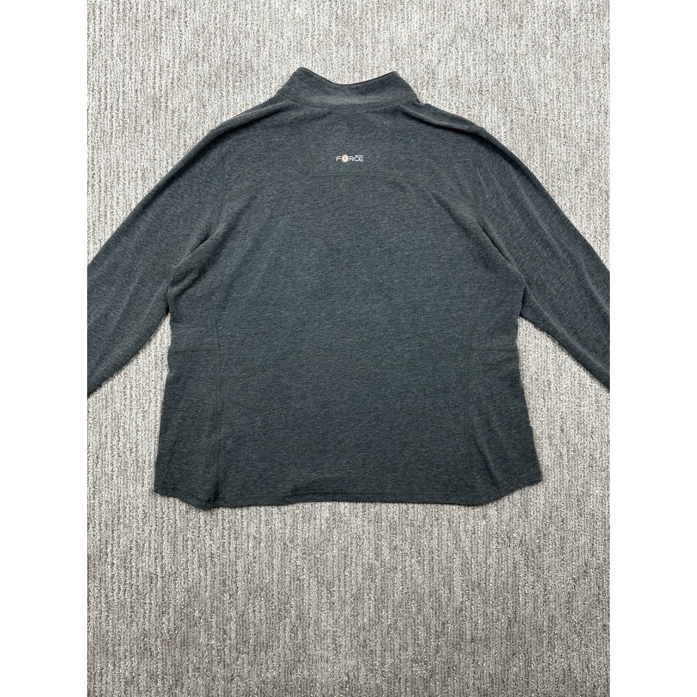 Carhartt Force Delmont Quarter Zip Shirt Womens 2XL Gray Pullover Long Sleeve - Picture 3 of 10
